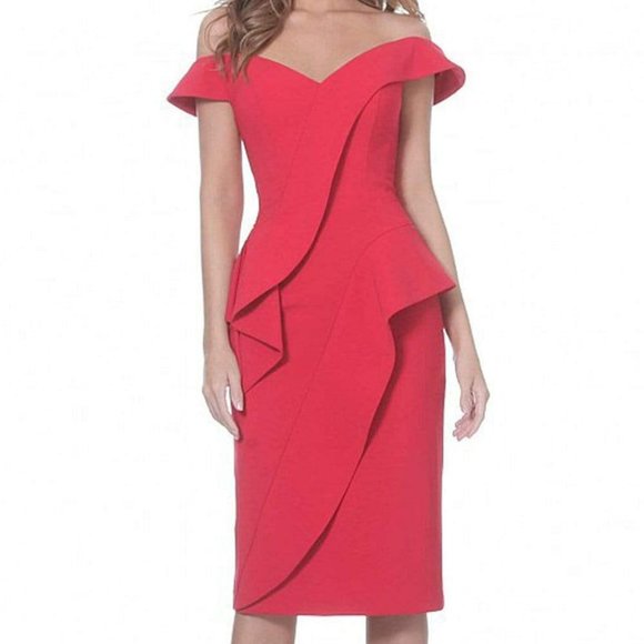 Jovani Dresses & Skirts - Jovani 04426ASC Cocktail Dress Red Size 10